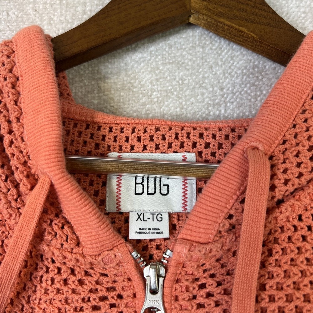 BDG Urban Outfitters Boardwalk Mesh Coastal Full Zip Hoodie Sweatshirt Unisex XL - Picture 6 of 9